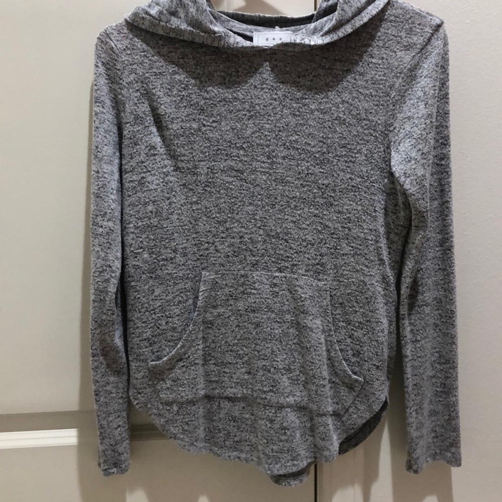 Gray Hoodie Top